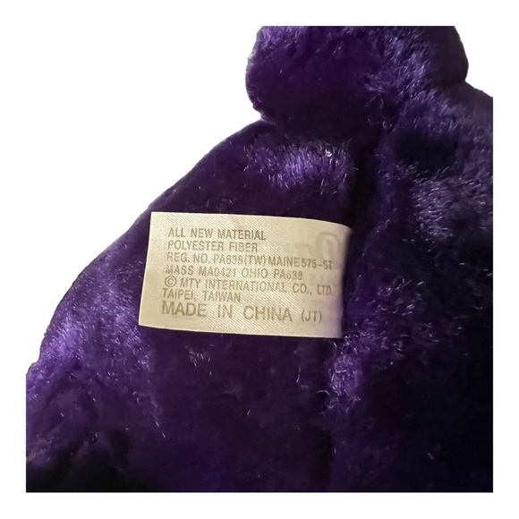 Dan Dee Collectors‎ Choice Bear Hat Cheetah Trim Stuffed Animal Toy Purple 13” - Picture 5 of 5